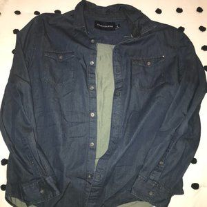 Calvin Klein Shirt- Casual Blue Jean Blue